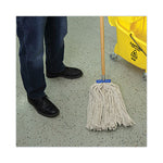 Load image into Gallery viewer, Cut-end Lie-flat Wet Mop Head, Cotton, 24oz, White, 12/carton
