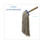 Load image into Gallery viewer, Cut-end Lie-flat Wet Mop Head, Cotton, 24oz, White
