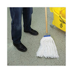 Load image into Gallery viewer, Cut-end Lie-flat Wet Mop Head, Rayon, 24oz, White, 12/carton
