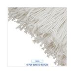 Load image into Gallery viewer, Mop Head, Economical Lie-flat Head, Rayon Fiber, 32-oz., White, 12/carton
