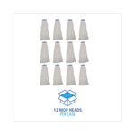 Load image into Gallery viewer, Mop Head, Economical Lie-flat Head, Rayon Fiber, 32-oz., White, 12/carton
