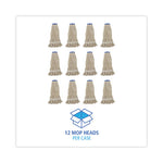 Load image into Gallery viewer, Mop Head, Lie-flat Head, Cotton Fiber, 24 Oz, White, 12/carton
