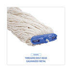 Load image into Gallery viewer, Mop Head, Lie-flat Head, Cotton Fiber, 24 Oz, White, 12/carton
