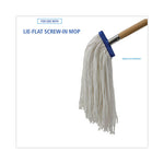 Load image into Gallery viewer, Mop Head, Lie-flat Head, Rayon Fiber, 24oz, White, 12/carton

