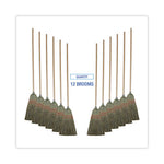 Load image into Gallery viewer, Mixed Fiber Maid Broom, Mixed Fiber Bristles, 55&quot; Overall Length, Natural, 12/carton
