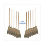 Load image into Gallery viewer, Parlor Broom, Corn Fiber Bristles, 55&quot; Overall Length, Natural, 12/carton
