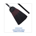 Load image into Gallery viewer, Flagged Tip Poly Bristle Janitor Brooms, 10 X 58.5, Wood Handle, Natural/black, 12/carton
