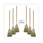 Load image into Gallery viewer, 100% Corn Brooms, 60&quot; Overall Length, Natural, 6/carton
