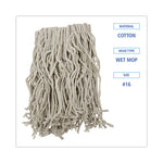 Load image into Gallery viewer, Mop Head, Cotton, Cut-end, White, 4-ply, #16 Band, 12/carton
