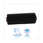 Load image into Gallery viewer, Industrial Drum Liners Rolls, 60 Gal, 2.7 Mil, 38 X 63, Black, 1 Roll Of 50 Bags
