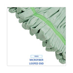 Load image into Gallery viewer, Microfiber Looped-end Wet Mop Head, Large, Green, 12/carton
