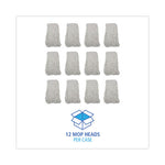Load image into Gallery viewer, Banded Rayon Cut-end Mop Heads, #24, White, 1.25&quot; Headband, 12/carton
