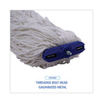 Load image into Gallery viewer, Cut-end Lie-flat Mop Head, Rayon, 16oz, White, 12/carton
