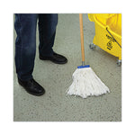 Load image into Gallery viewer, Cut-end Lie-flat Mop Head, Rayon, 16oz, White, 12/carton
