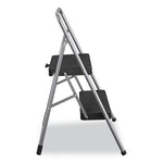 Load image into Gallery viewer, 2-step Folding Steel Step Stool, 200 Lb Capacity, 28.13&quot; Working Height, Cool Gray
