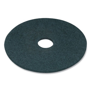 Cleaning Floor Pads, 17" Diameter, Blue, 5/carton
