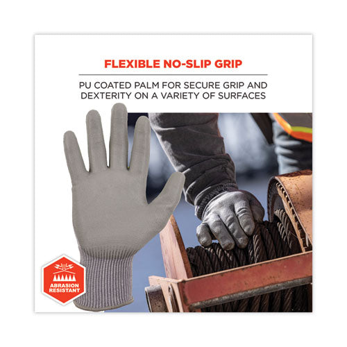 Proflex 7024 Ansi A2 Pu Coated Cr Gloves, Gray, 2x-large, Pair, Ships In 1-3 Business Days