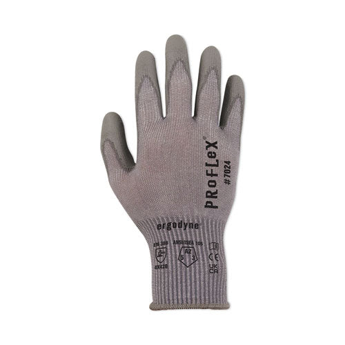 Proflex 7024 Ansi A2 Pu Coated Cr Gloves, Gray, 2x-large, Pair, Ships In 1-3 Business Days