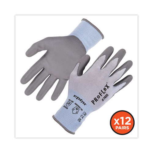 Proflex 7025 Ansi A2 Pu Coated Cr Gloves, Blue, Small, 12 Pairs/pack, Ships In 1-3 Business Days