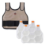 Load image into Gallery viewer, Chill-its 6230 Standard Phase Change Cooling Vest With Packs, Cotton, Small/medium, Khaki, Ships In 1-3 Business Days
