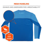Load image into Gallery viewer, Chill-its 6689 Cooling Long Sleeve Sun Shirt With Uv Protection, Medium, Blue, Ships In 1-3 Business Days
