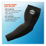 Load image into Gallery viewer, Chill-its 6690 Performance Knit Cooling Arm Sleeve, Polyester/spandex, Medium, Black, 2 Sleeves, Ships In 1-3 Business Days
