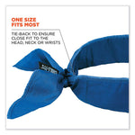 Load image into Gallery viewer, Chill-its 6702 Cooling Embedded Polymers Tie Bandana, One Size Fits Most, Solid Blue, Ships In 1-3 Business Days
