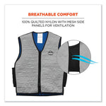 Load image into Gallery viewer, Chill-its 6665 Embedded Polymer Cooling Vest With Zipper, Nylon/polymer, Large, Gray, Ships In 1-3 Business Days
