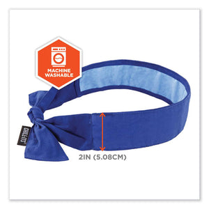 Chill-its 6700ct Cooling Bandana Pva Tie Headband, One Size Fits Most, Solid Blue, Ships In 1-3 Business Days