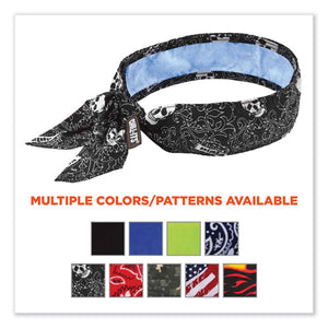 Chill-its 6700ct Cooling Bandana Pva Tie Headband, One Size Fits Most, Skulls, Ships In 1-3 Business Days