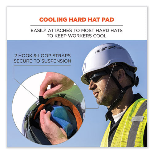 Chill-its 6715ct Hard Hat Cooling Pad - Pva, 7 X 6.5, Blue, Ships In 1-3 Business Days