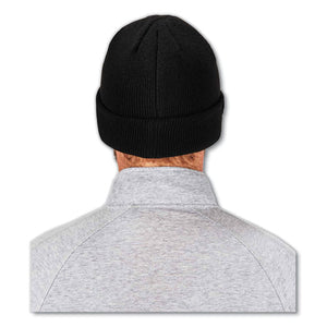 N-ferno 6811zi Rib Knit Hat + Bump Cap Insert, One Size Fits Most, Black, Ships In 1-3 Business Days