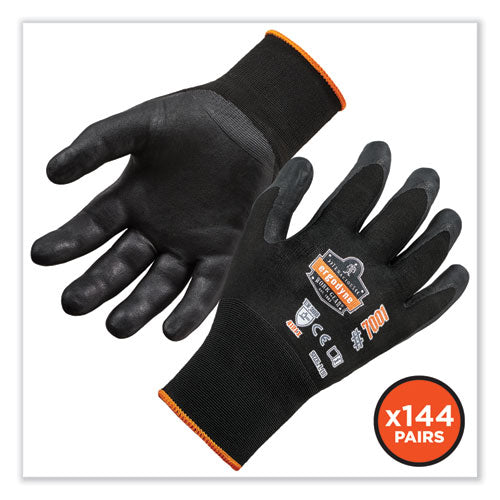 Proflex 7001-case Nitrile Coated Gloves, Black, Small, 144 Pairs/carton, Ships In 1-3 Business Days