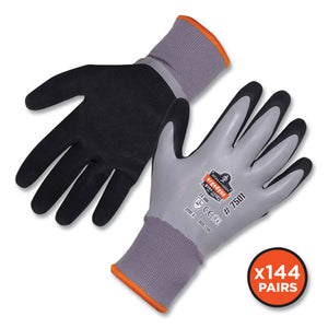 Proflex 7501-case Coated Waterproof Winter Gloves, Gray, Medium, 144 Pairs/carton, Ships In 1-3 Business Days