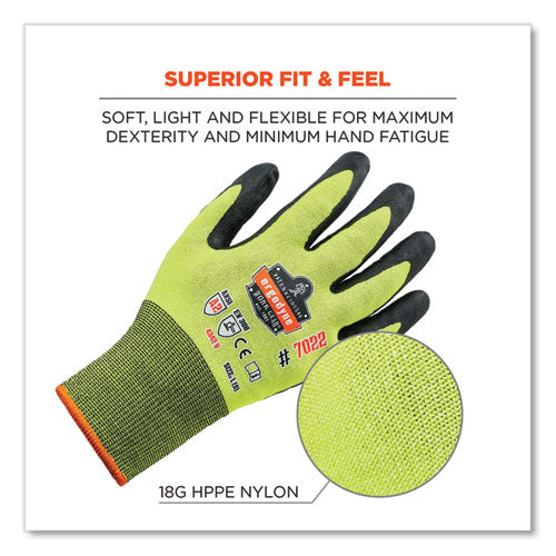 Proflex 7022 Ansi A2 Coated Cr Gloves Dsx, Lime, Small, Pair, Ships In 1-3 Business Days