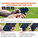 Load image into Gallery viewer, Squids 3151 Coil Lanyard Swivel Hook/detachable Loop, Mini Adhesive Mount, 2 Lb Max, 12&quot;, Black/orange, Ships In 1-3 Bus Days
