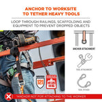 Load image into Gallery viewer, Squids 3176 Anchor Choke Strap For Tool Tethering, 40 Lb Max Safe Working Capacity, 24&quot; Long, Black, Ships In 1-3 Bus Days
