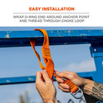 Load image into Gallery viewer, Squids 3177 Anchor Choke Strap For Tool Tethering, 60 Lb Max Safe Working Capacity, 28&quot; Long, Orange, Ships In 1-3 Bus Days
