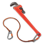Load image into Gallery viewer, Squids 3118f(x) Tool Lanyards W/lock Aluminum Carabiners, 15 Lb Work Cap, 38&quot; To 48&quot;, Orange/gray,ships In 1-3 Business Days
