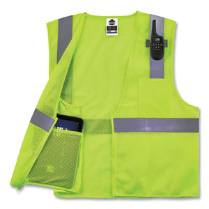 Glowear 8210z Class 2 Economy Mesh Vest, Polyester, Lime, X-small, Ships In 1-3 Business Days