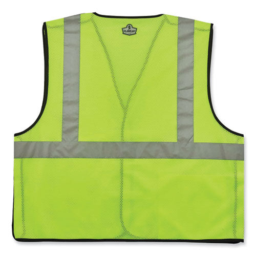 Glowear 8216ba Class 2 Breakaway Mesh Id Holder Vest, Polyester, Large/x-large, Lime, Ships In 1-3 Business Days