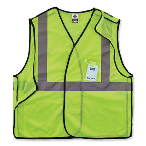 Glowear 8216ba Class 2 Breakaway Mesh Id Holder Vest, Polyester, Large/x-large, Lime, Ships In 1-3 Business Days