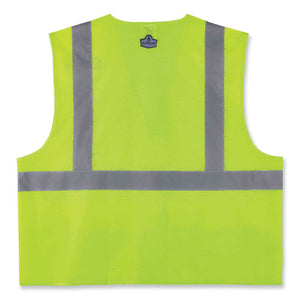 Glowear 8220hl Class 2 Standard Mesh Hook And Loop Vest, Polyester, 4x-large/5x-large, Lime, Ships In 1-3 Business Days