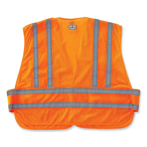 Glowear 8244psv Class 2 Expandable Public Safety Hook And Loop Vest, Polyester, Xl/2xl, Orange, Ships In 1-3 Business Days