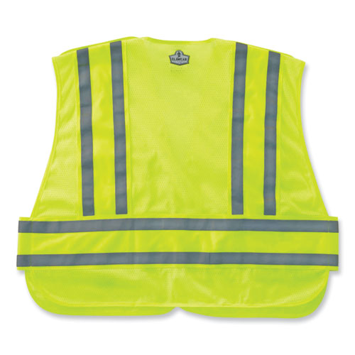 Glowear 8244psv Class 2 Expandable Public Safety Hook And Loop Vest, Polyester, X-large/2xl, Lime, Ships In 1-3 Business Days