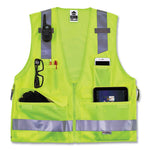 Load image into Gallery viewer, Glowear 8250z Class 2 Surveyors Zipper Vest, Polyester, 2x-large/3x-large, Lime, Ships In 1-3 Business Days
