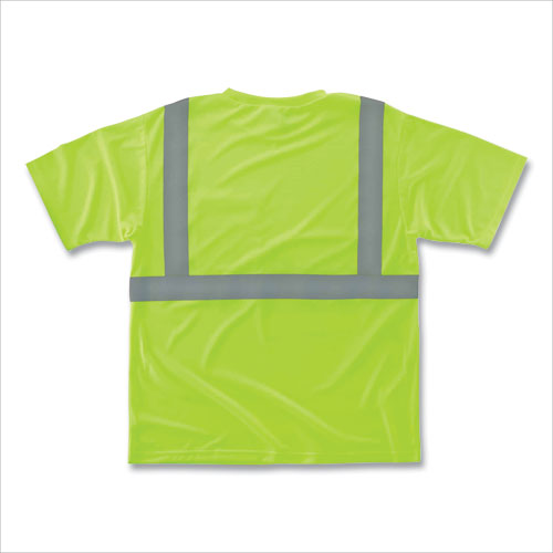 Glowear 8289 Class 2 Hi-vis T-shirt, Polyester, Lime, Large, Ships In 1-3 Business Days