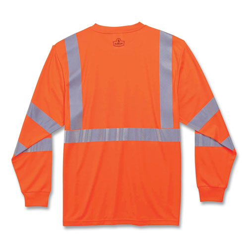 Glowear 8391 Class 3 Hi-vis Long Sleeve Shirt, Polyester, Orange, 2x-large, Ships In 1-3 Business Days