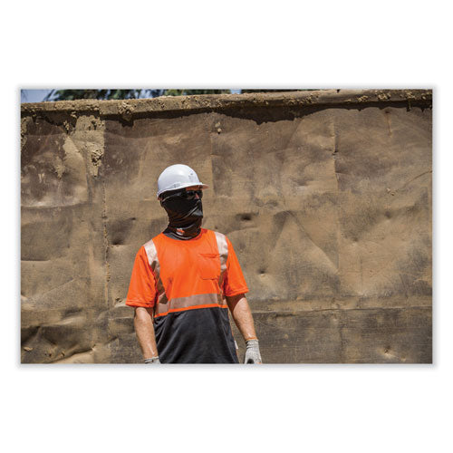 Glowear 8280bk Class 2 Performance T-shirt With Black Bottom, Polyester, Large, Orange, Ships In 1-3 Business Days