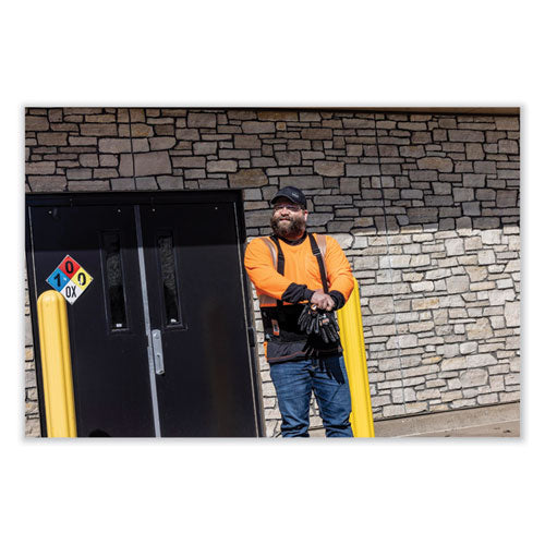 Glowear 8281bk Class 2 Long Sleeve Shirt With Black Bottom, Polyester, Medium, Orange, Ships In 1-3 Business Days